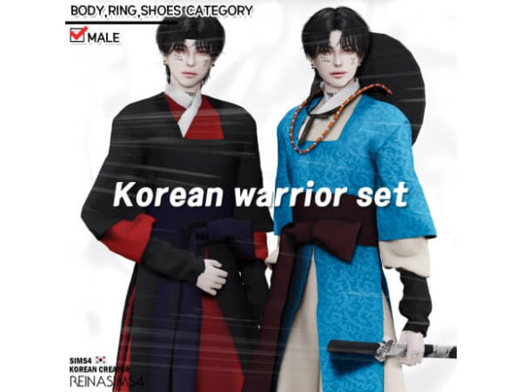 Korean warrior set by Reina Sims4