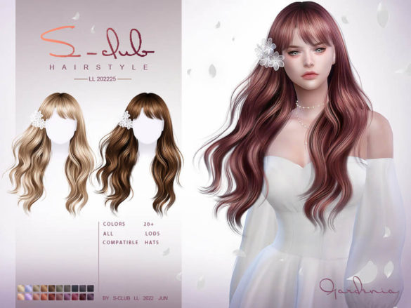 Long flowing hair( Gardenia)
