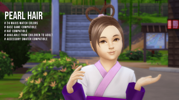 pearl hair 24 maxis match colors