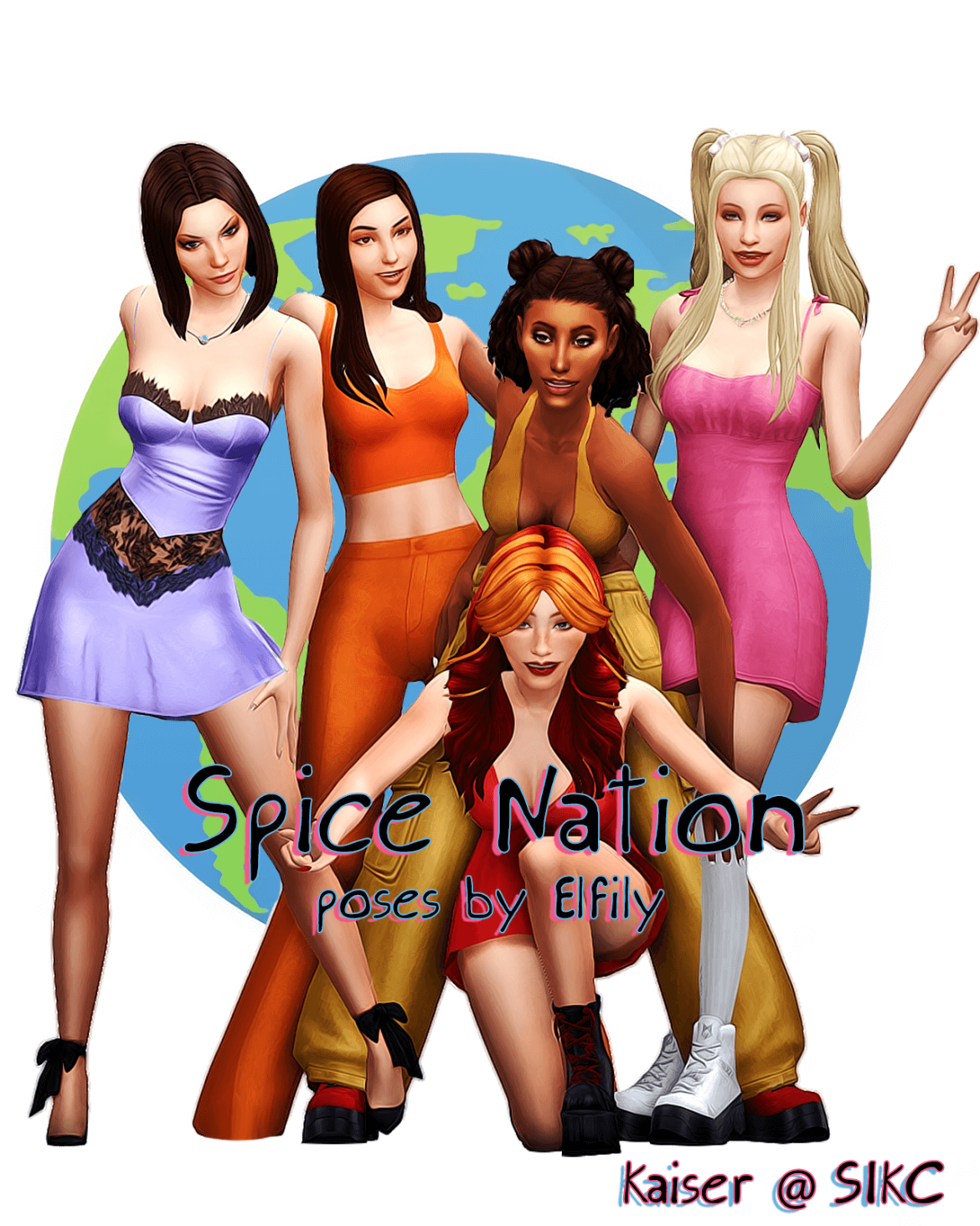 spice nation 5 poses