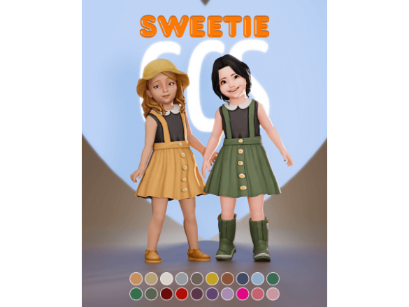 Toddler MM Button front Sundress