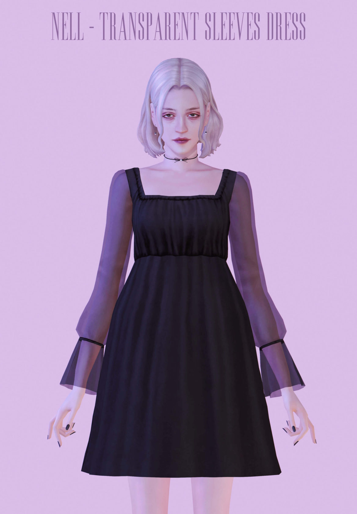 transparent sleeves dress