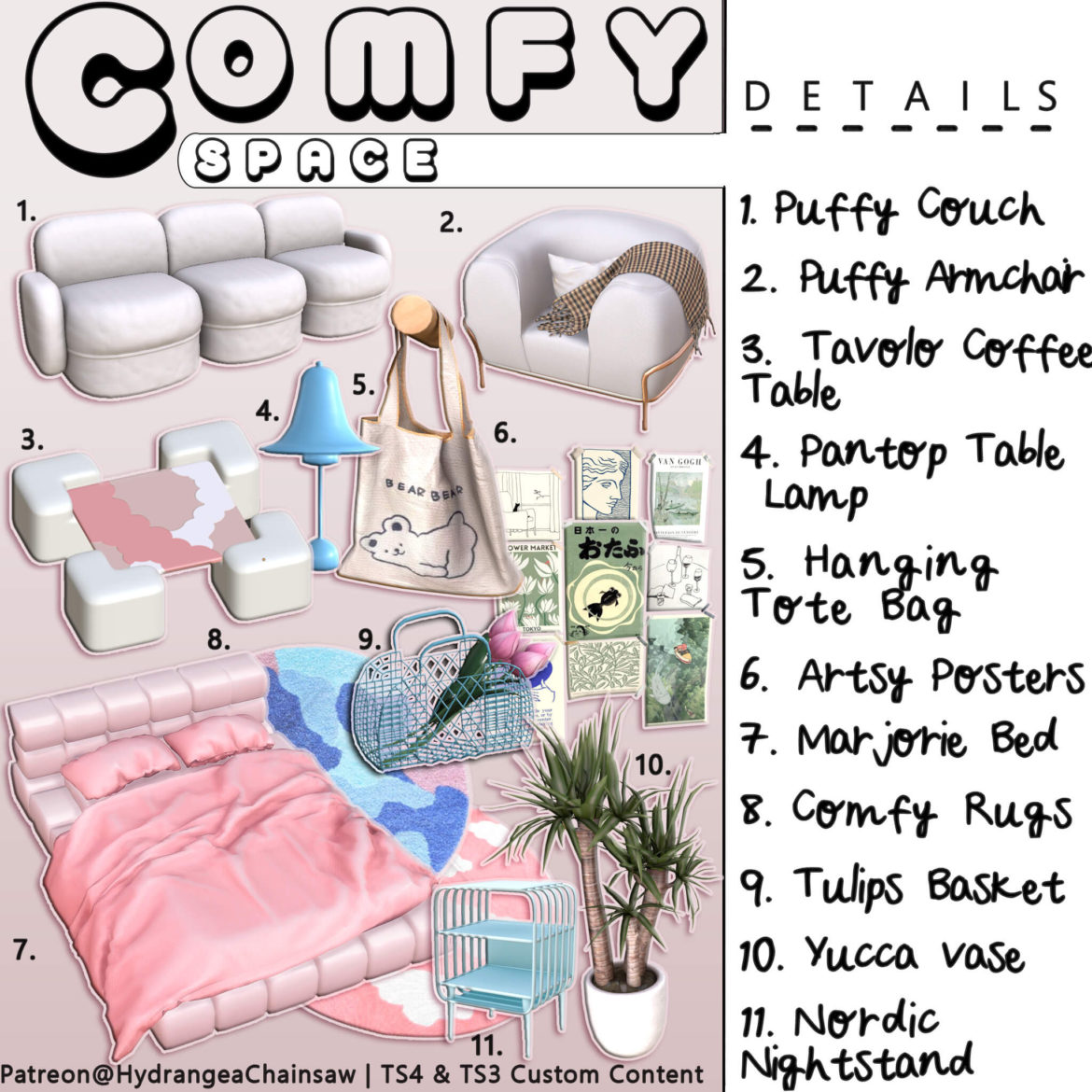 comfyspace ts3 ts4 11 items functional