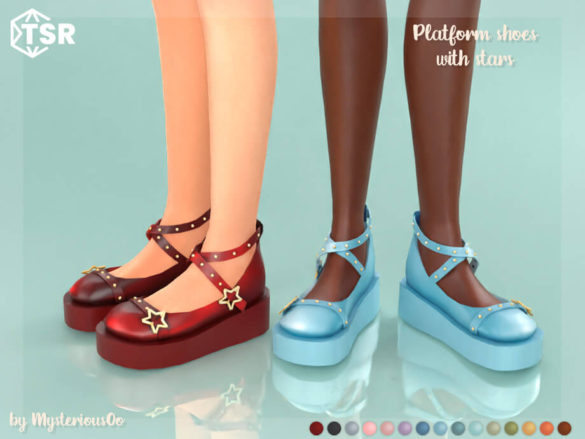 Platform shoes with stars