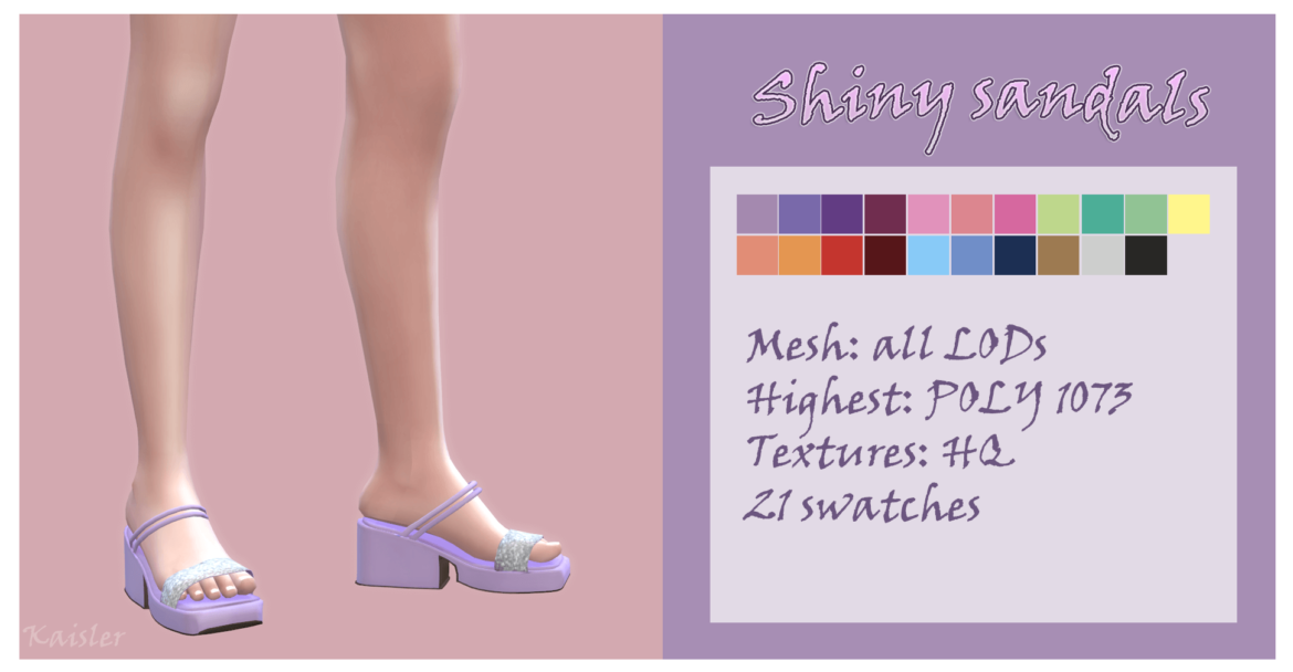 shiny sandals kaisler