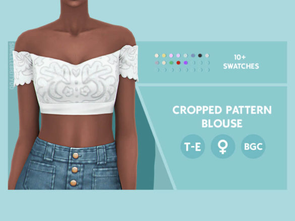 Cropped Pattern Blouse