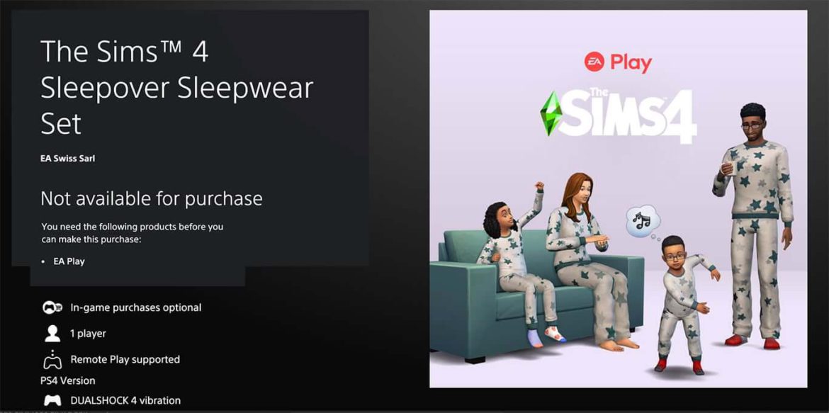 Sleepover Sleepwear Set - EA Play Members