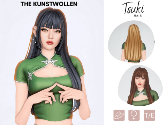 Tsuki hair