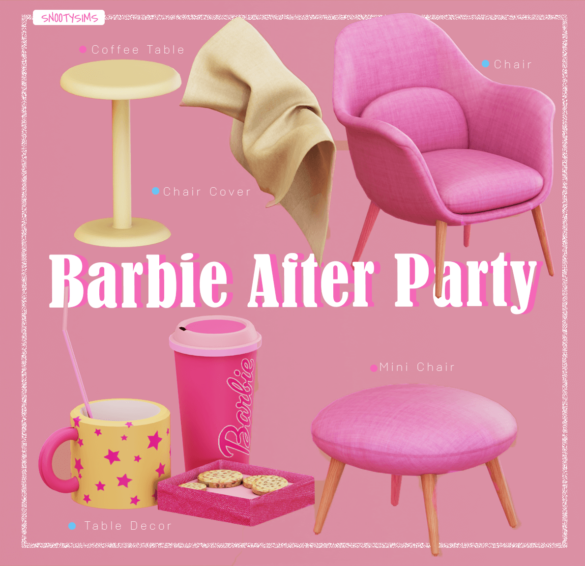 Barbie After Party CC Set by SNOOTYSIMS