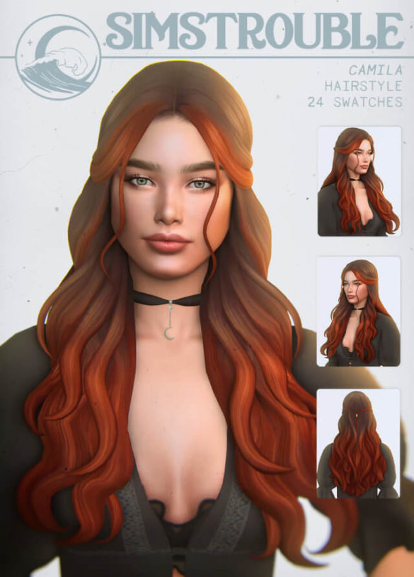 Camila Hairstyle by simstrouble