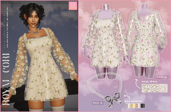 Royal Core - Mesh Dress & Necklace