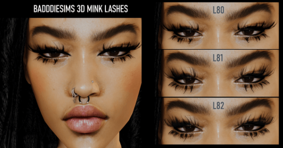 3D MINK LASHES L80 L81 L82