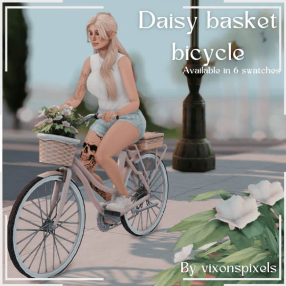 Daisy basket bicycle