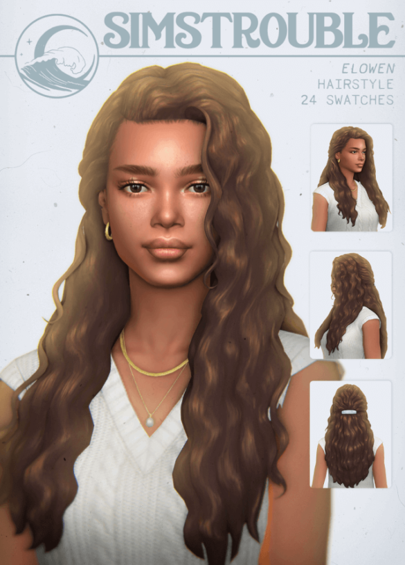 Elowen Hairstyle (2 Versions) by simstrouble