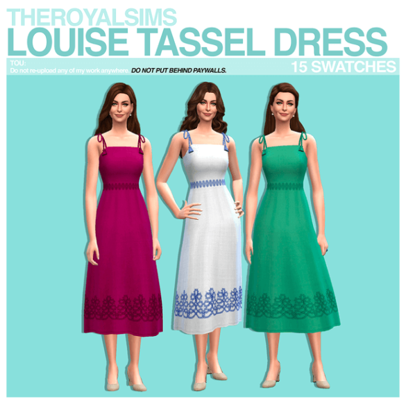 THEROYALSIMS LOUISE TASSEL DRESS
