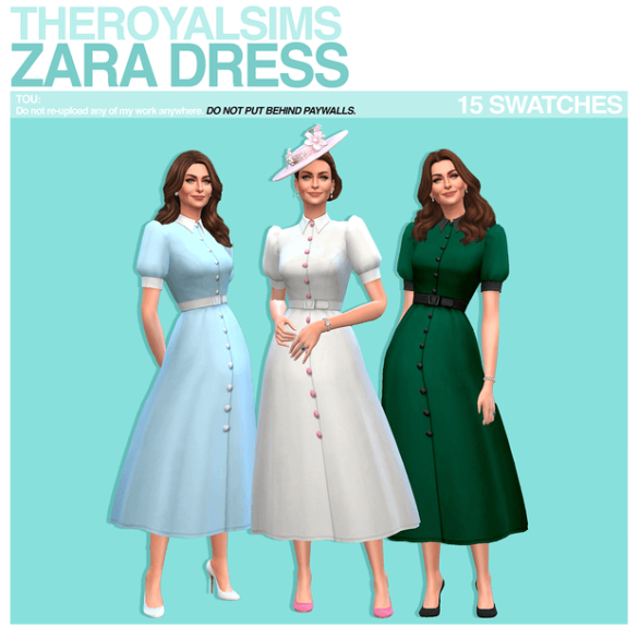 THEROYALSIMS ZARA DRESS