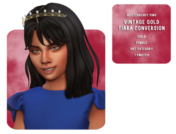 Vintage Gold Tiara Child Conversion