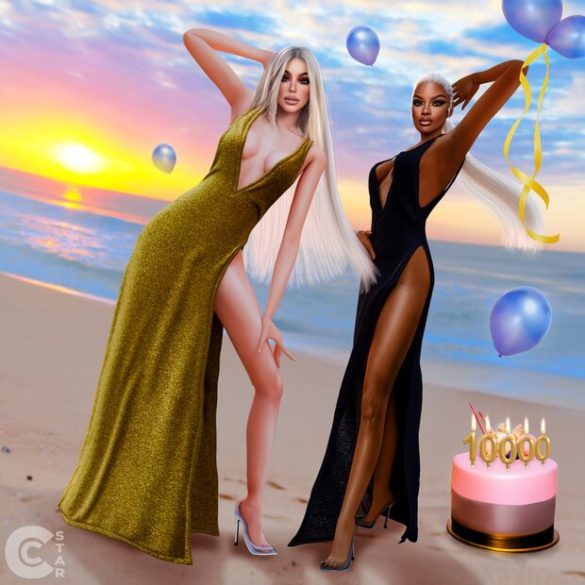 Jodie Turner's Thigh High Slit Gown