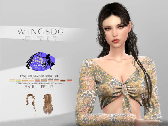 WINGS-EF1112-Exquisite braided long hair