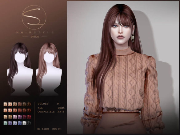 Long hair with bangs 040125 by S-Club