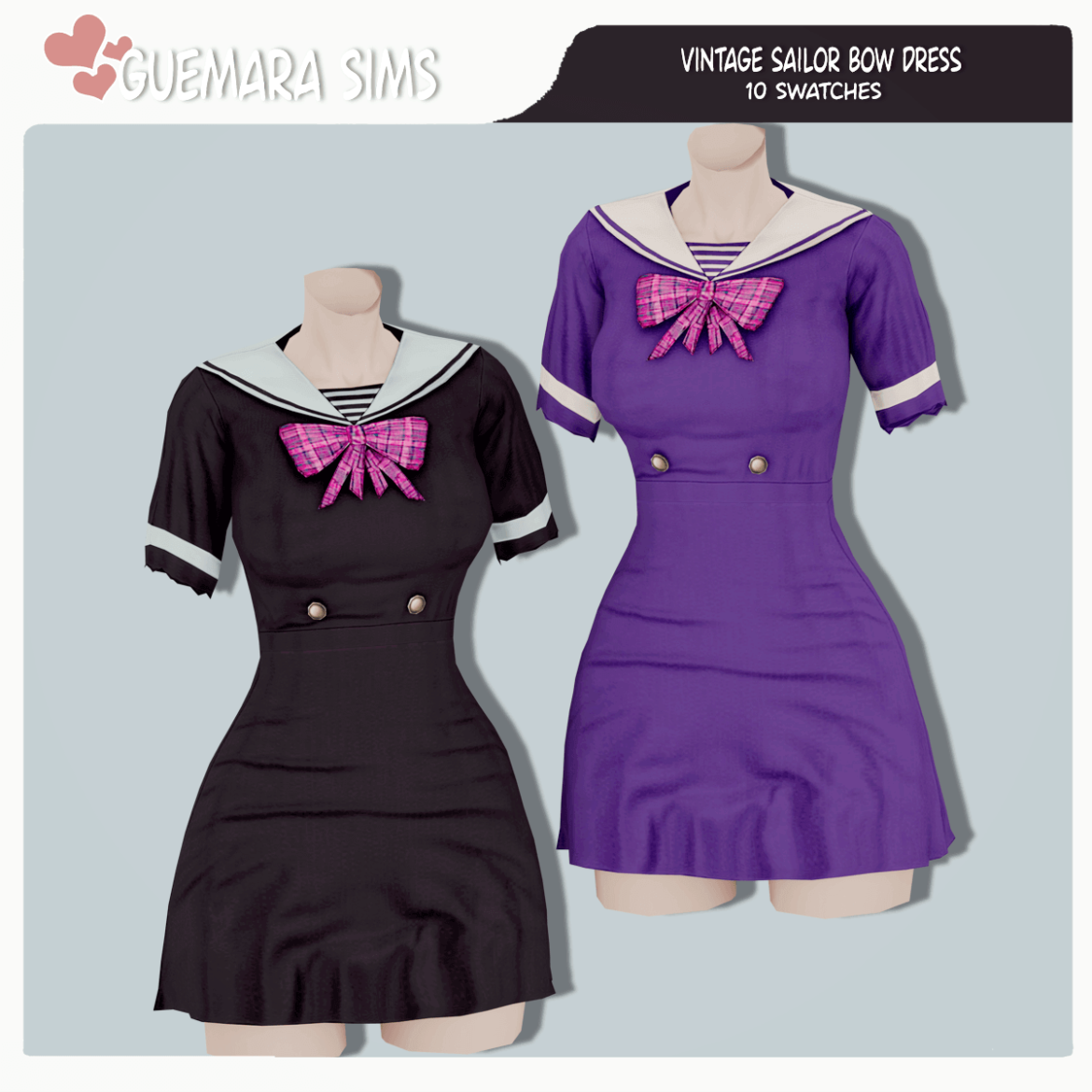 Vintage Sailor Bow Dress