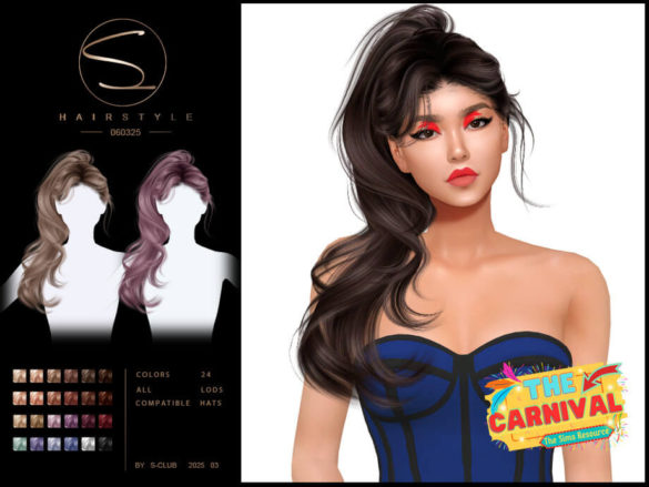 The Carnival Wavy ponytail hairstyle 060325 by S-CLUB