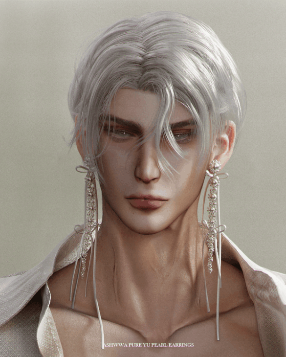 2025 sims4-in-game Pure Yu Pearl Earrings