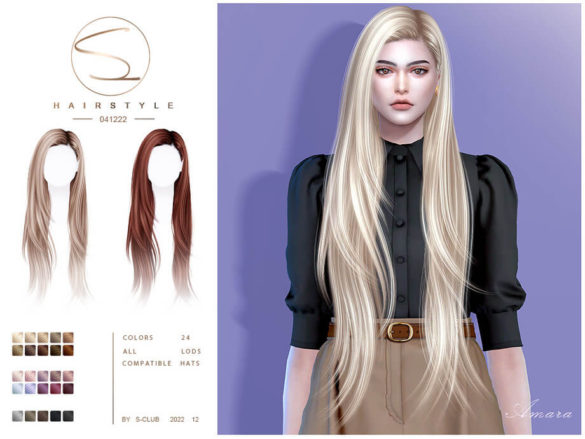 Long straight hairstyle