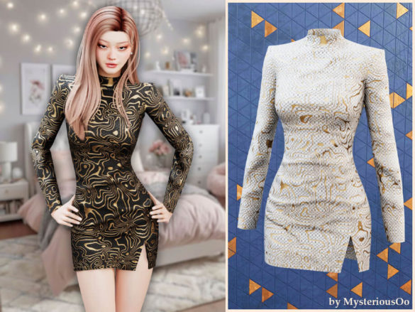 Golden mirage dress